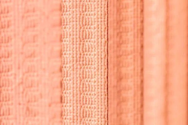 Расширенный Макроабстрактный Текстурный Фон Ткани Вертикальных Жалюзи Оранжевом Цвете — стоковое фото