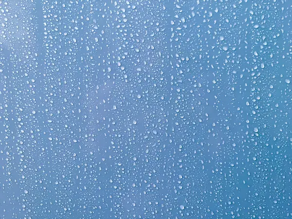 Крупним Планом Синій Колір Абстрактний Фон Крапель Води Поверхні Душової — стокове фото