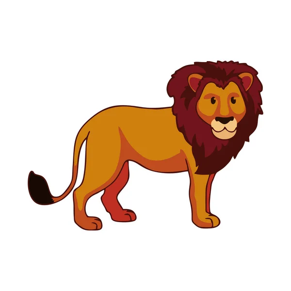 Illustration Von Niedlichen Löwentier Geeignet Für Kinderbuchgestaltungselemente Einführung Von Tieren — Stockvektor