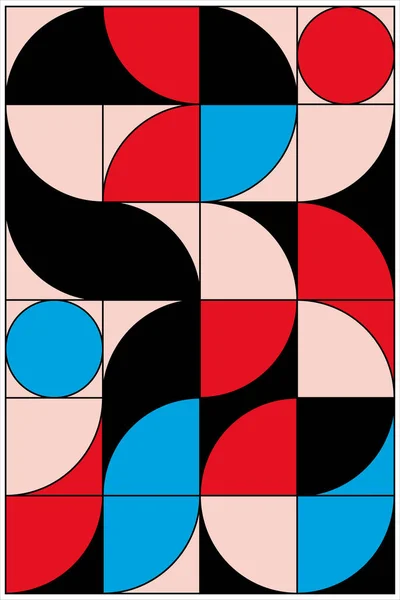 Künstlerisches Design Mit Kreisförmigen Geometrischen Mustern Ruhigen Farben Geeignet Für — Stockvektor