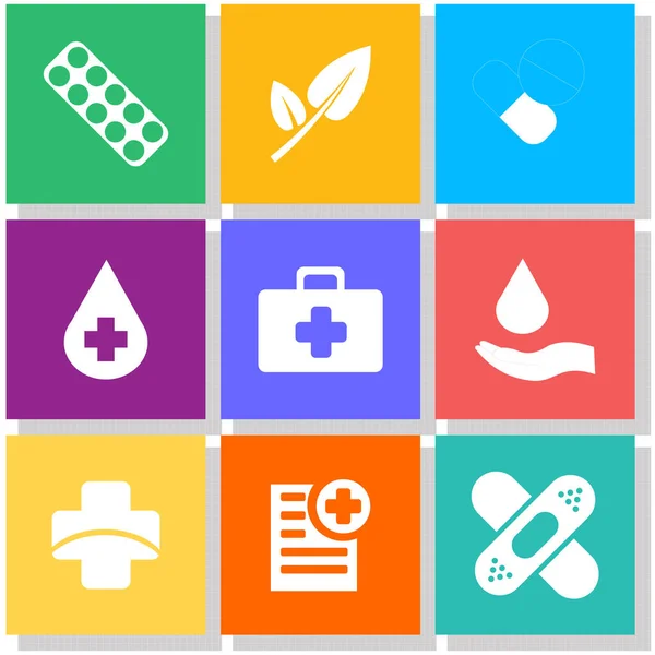 Icono Médico Colorido Ilustración Símbolo Médico Lleno Color Elementos Básicos — Vector de stock