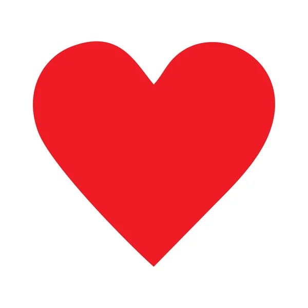 Símbolo Rojo Del Corazón Representa Amor Afecto Icono Amor Para — Vector de stock