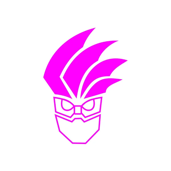 Symbool Van Kamen Rider Aid Masker Bewerkbare Vector Van Paars — Stockvector