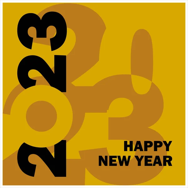 Happy New Year 2023 Card Vector Format Happy New Year — Stock Vector