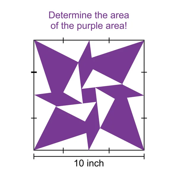 Геометрический Рисунок Вашего Дизайна Векторная Иллюстрация Фиолетовый Иллюстрация Задачи Математической — стоковый вектор