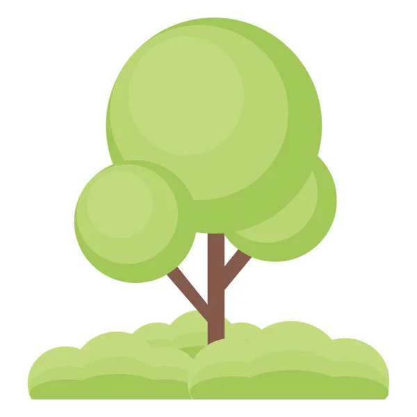 stock vector Green tree icon. Flat illustration of green tree vector icon for web. Illustration of a cute tree and a shady green color. Suitable for landscape design, decoration on housing brochures, etc