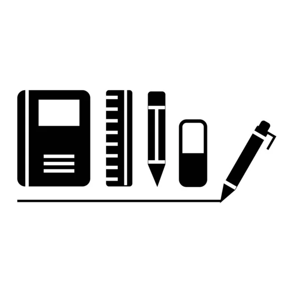 Εικονίδιο Σημειωματάριου Και Στυλό Απλή Απεικόνιση Του Notebook Και Στυλό — Διανυσματικό Αρχείο