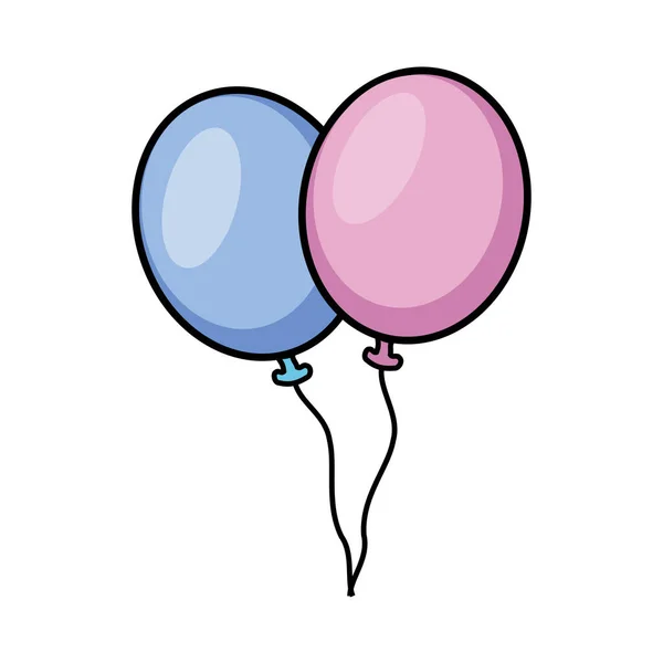Balloons Helium Floating Isolated Icon Vector Illustration Design Icon Suitable — Stock Vector