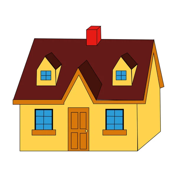Иконка Векторного Графического Дизайна Недвижимости Традиционный Коричневый Дом Подходящий Использования — стоковый вектор