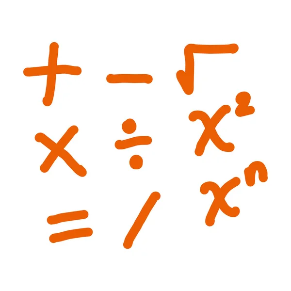 Beyaz Arka Planda Elle Çizilmiş Matematik Tabelaları Vektör Çizimi Eps — Stok Vektör