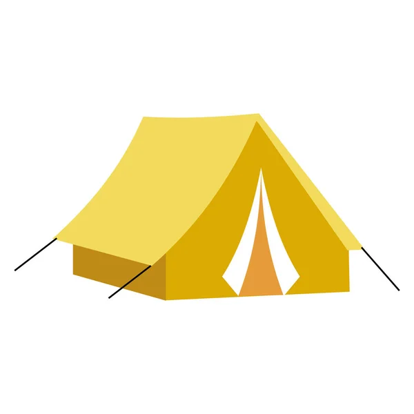 Zeltlager Ikone Flache Illustration Des Zeltvektorsymbols Für Das Web Geeignet — Stockfoto