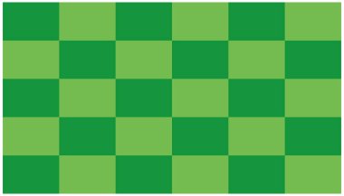 Fotokopi alanı ve yeşil kareleri olan yeşil kareli bir arkaplan çizimi. Vektör çizimi. Eps 10. Satranç tahtası yeşil.