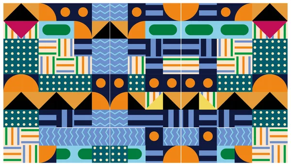 Modèle Africain Sans Couture Avec Des Éléments Géométriques Dans Style — Image vectorielle