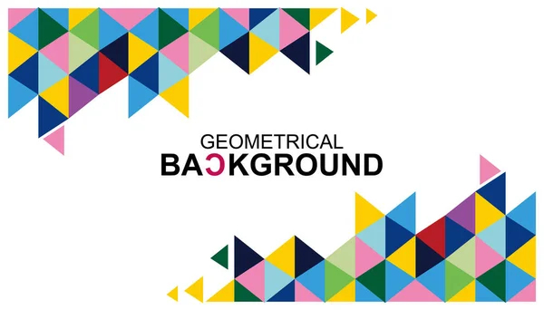 Geometrik renkli arkaplan. Üçgenli geometrik arkaplan. Tasarımınız için vektör illüstrasyonu. Eps 10. Metnin için yeri olan soyut geometrik arkaplan