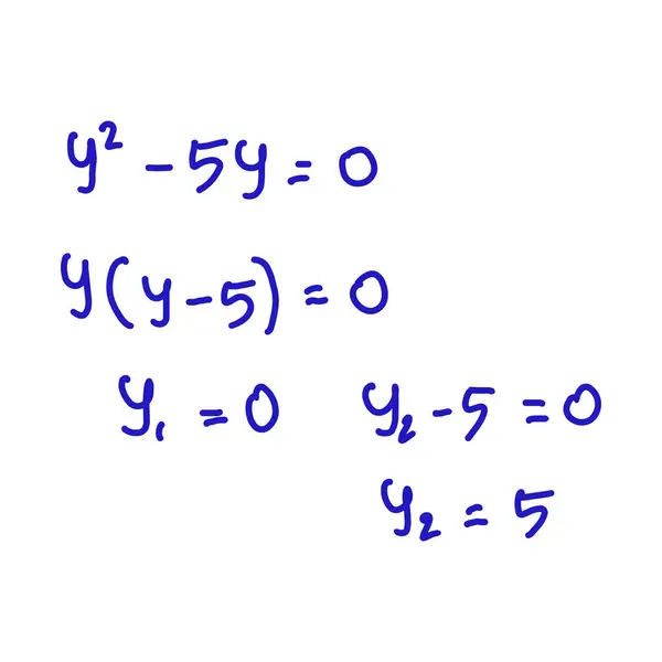 Resolver Ecuaciones Cuadráticas Por Factorización Álgebra Cálculo Superior Fórmulas Matemáticas — Archivo Imágenes Vectoriales