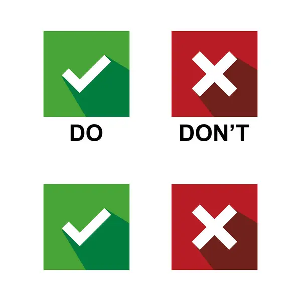 Set Don Vector Illustration Button Choice Suitable Elements Advice Info — Stock Vector