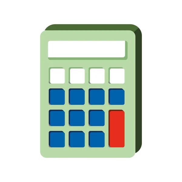 Icono Calculadora Contabilidad Financiera Economía Tema Diseño Aislado Ilustración Vectorial — Vector de stock