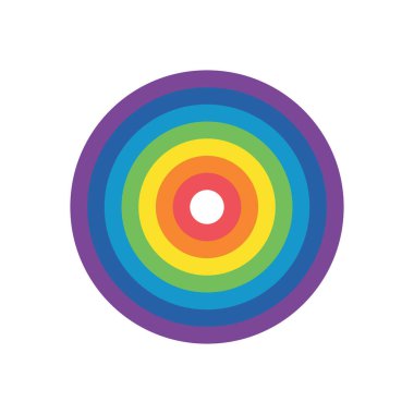 Su rengi tayfı bir kartal rengi oluşturur. Hava durumu ve meteoroloji teması. İzole tasarım. Vektör çizimi. Ağ için gökkuşağı vektör simgesinin düz çizimi