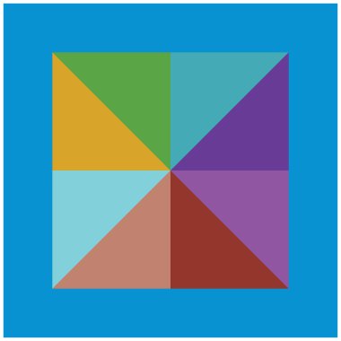 Kareler, dikdörtgenler, eşkenar dörtgenler ve çaprazlar ile soyut bir arkaplan. Vektör çizimi. Temel geometrik şekilli, tam renkli tasarım elementleri. Çeşitli ihtiyaçlar için basit ve düz