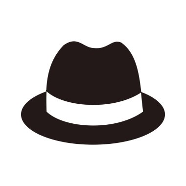 Ağ ve mobil uygulama tasarımınız için beyaz arkaplanda izole edilmiş şapka simgesi vektörü, şapka logosu kavramı. kaynak grafik element tasarımı. Tema aksesuarlarıyla vektör illüstrasyonu