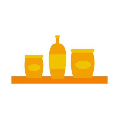 Mutfak aletleri simgesi görüntü vektör çizimi sarı renk. kaynak grafik element tasarımı. Mutfak ekipmanı temalı vektör illüstrasyonu