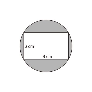 Siyah ve beyaz vektör çemberi. Matematik problemi illüstrasyon tasarım ögesi şablonu. temel grafik ögeleri kaynağı