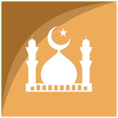 Cami ikonu tasarımı, Beyaz Cami 'nin logosu veya sembolü Düzenlenebilir Cami veya Dua Odası ikonu. Umumi bir alanda ya da broşürlerde dua odasında işaret olarak kullanılabilir.