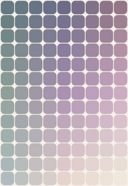 Pastel mozaik desenli soyut bir arkaplan. Kare şeklinde, yuvarlak köşeli, eğimli renklerde. Vektör illüstrasyonu için tasarım.