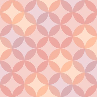 Çember biçimli retro model arka planı. 2024 Peach Tüylerinin renk eğilimi. Pankartlar, kapaklar, posterler, arka planlar, duvarlar, duvar kağıtları için tasarım öğeleri. Vektör illüstrasyonu.