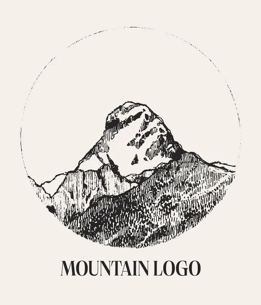 Bosquejo Montañas Ilustración Vectorial Dibujada Mano Ilustración Vectorial — Archivo Imágenes Vectoriales