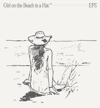 Şapka takan bir organizma su kenarında oturur ve okyanusu seyreder. Eserde, dirsek hareketinin dikdörtgen şeklinde durduğu bir insan vücudu tasvir ediliyor.