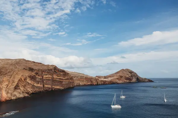 Punt Van Saint Lawrence Het Noordoosten Van Madeira Portugal Rechtenvrije Stockfoto's