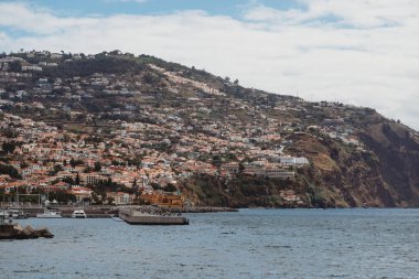 Portekiz 'in Madeira Adası, Funchal şehrinin panoramik manzarası