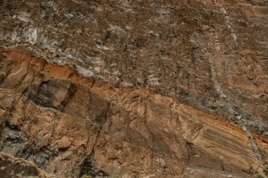 Kahverengi, kırmızı, turuncu taş granit bazalt doku arka planı. Dağlar yüzey