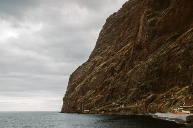 Cabo 'lu Cliff Girao ve Atlantik Okyanusu, Madeira Adası, Portekiz