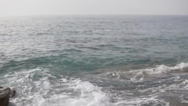 Волна Пляже Называется Газипаша Турция — стоковое видео