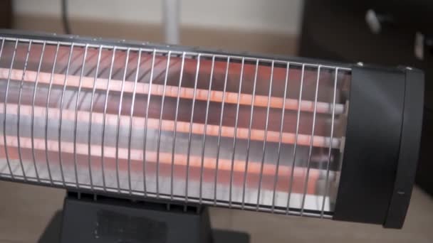 Electric Heater Works Apartment — Vídeos de Stock