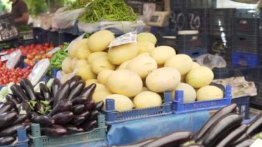 Türkiye 'de sokak sebze pazarı, Alanya.