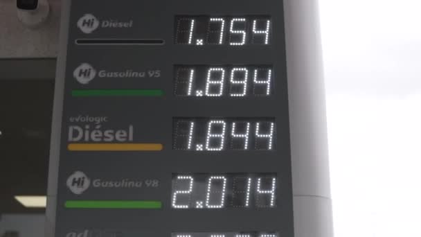 Ціни Бензин Азс Іспанії Вересня 2023 Року — стокове відео