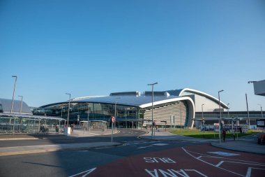 DUBLIN,IRELAND-APRIL 07,2015-Carpark and terminal of Dublin airport ,Ireland