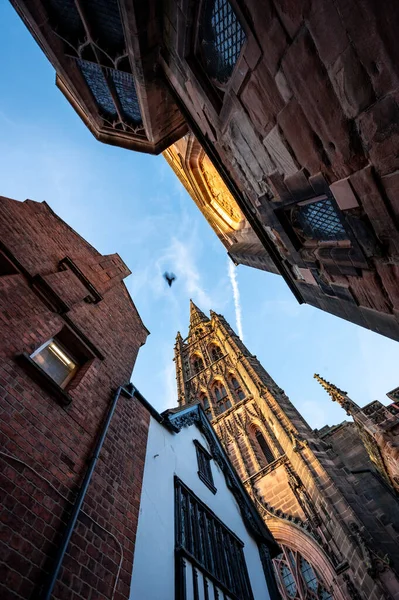 Alcuni Edifici Medievali Accanto Alla Cattedrale Coventry Regno Unito — Foto Stock
