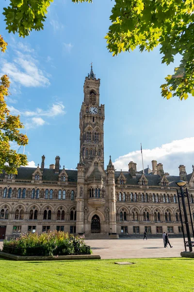 Bradford City Hall Znajduje Się Metropolitan Borough Miasta Bradford West — Zdjęcie stockowe