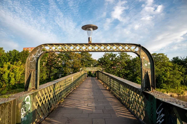 Grüne Stahlbrücke Bristol Großbritannien — Stockfoto