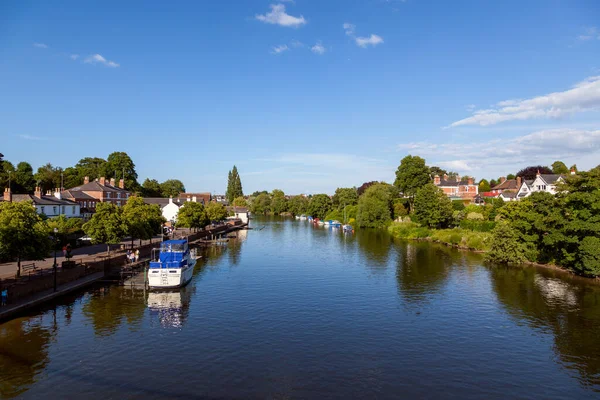 Rivier Dee Stroomt Langs Historische Stad Chester Engeland — Stockfoto