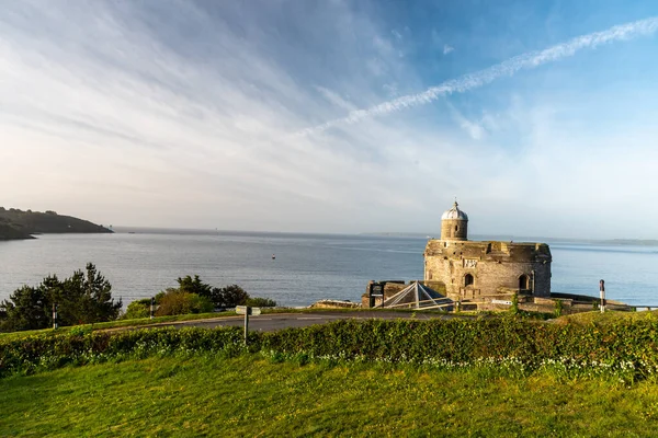 Panoramisch Uitzicht Horloge Toren Onder Een Blauwe Skyline Cornwall — Stockfoto