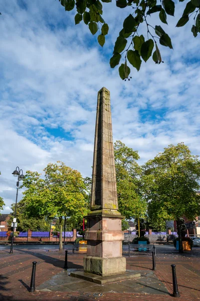 Obelisk Leigh Town Square Greater Manchester — Stock Photo, Image