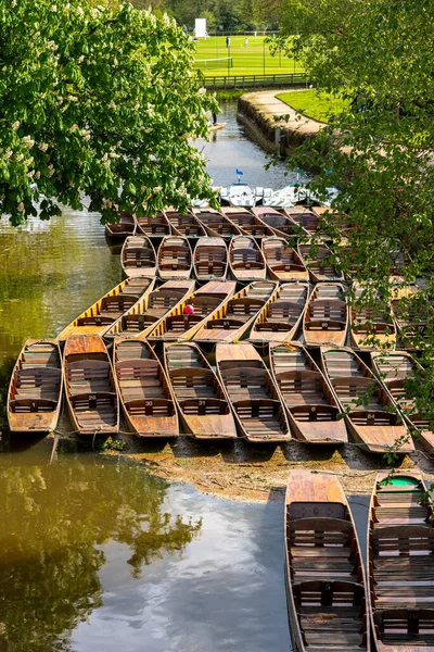 Barcos Rio Cherwell Oxford Oxfordshire Inglaterra — Fotografia de Stock