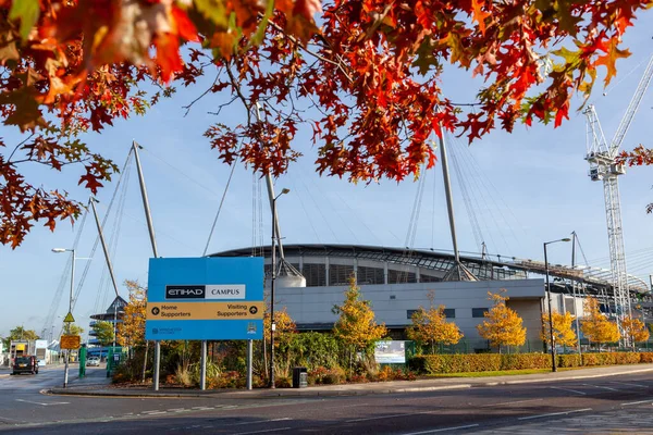 Oktober 2014 Manchesters Fotbollsstadion — Stockfoto