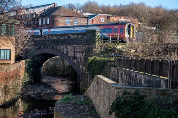 Puente Tren Sheffield Reino Unido — Foto de Stock