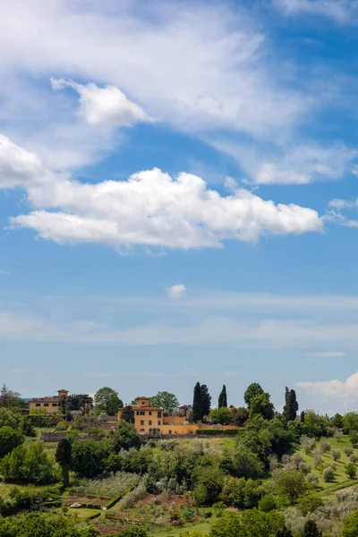 Bir Manzaranın Dikey Görüntüsü Floransa Toskana — Stok fotoğraf